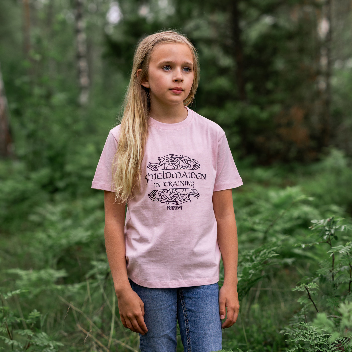 T-shirt för Barn, Sköldmö, Rosa