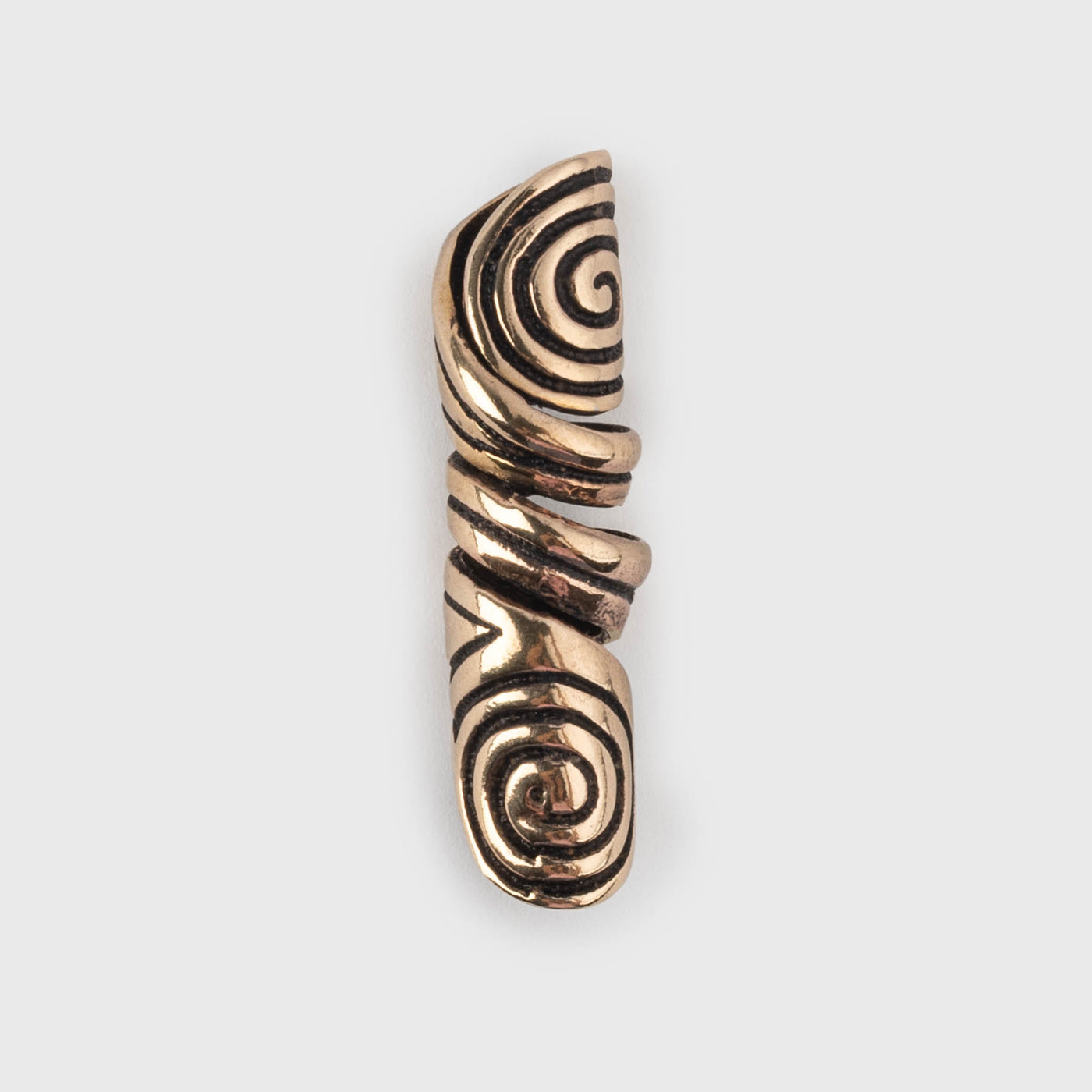 Sun Spiral Beard Ring, Bronze