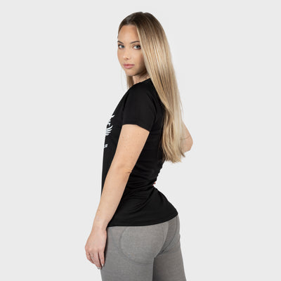 Gym V-neck Tee, Valkyrie, Black