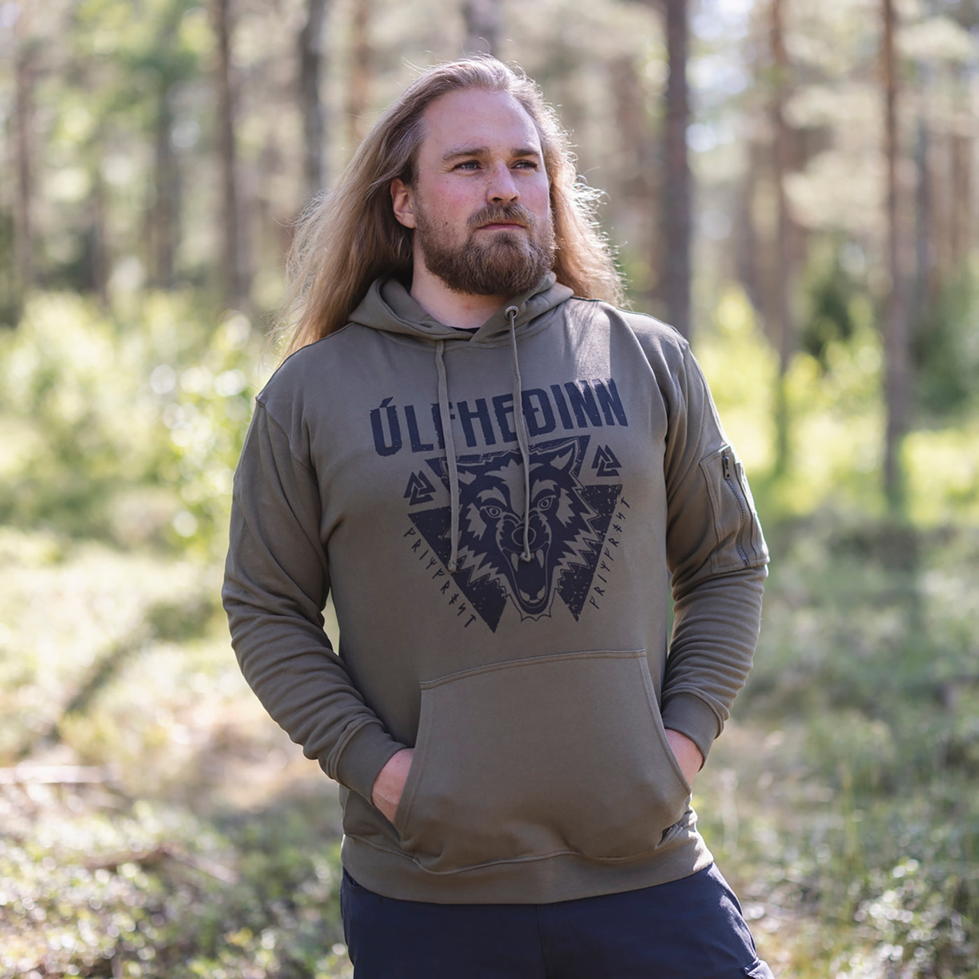 Premium Hoodie, Ulfhedinn, Green