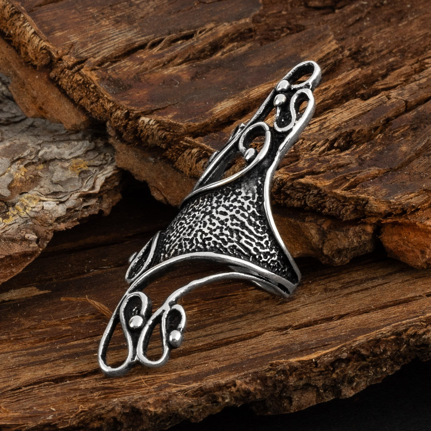 Ring med virvlar, sterling silver
