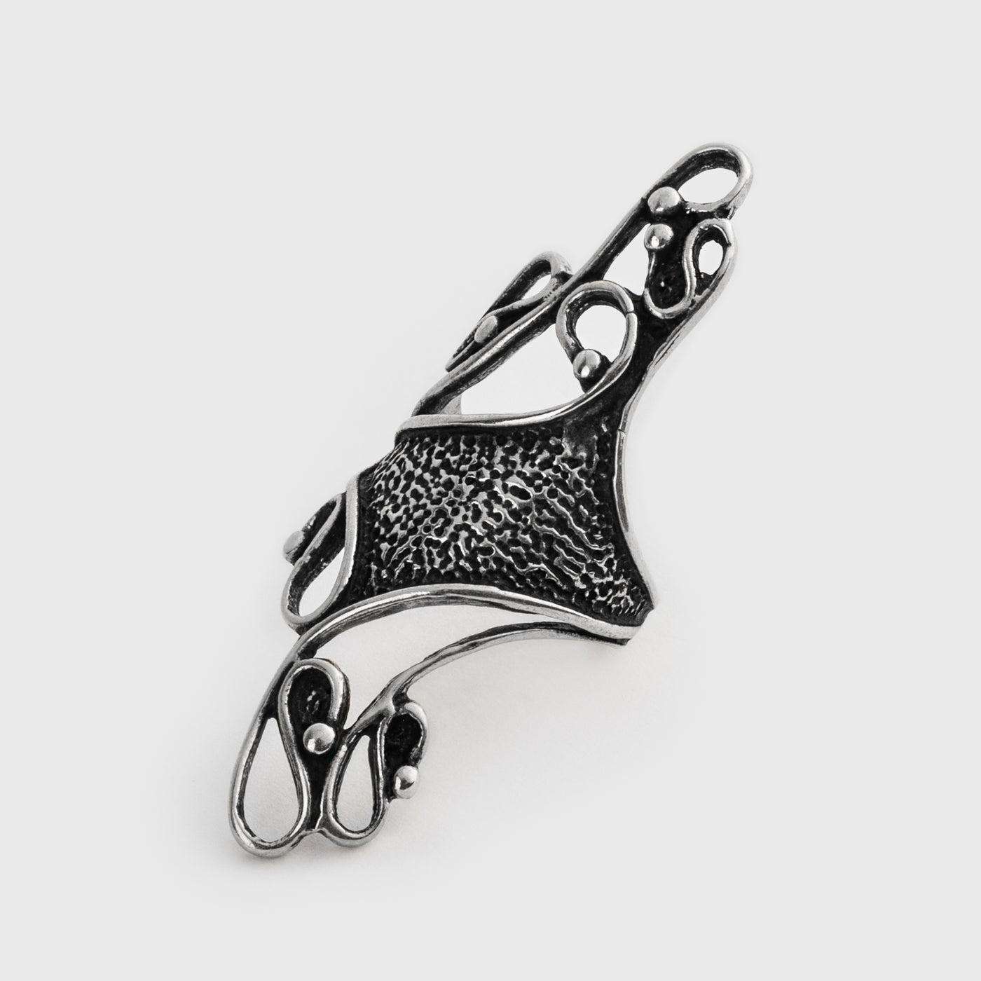 Ring med virvlar, sterling silver