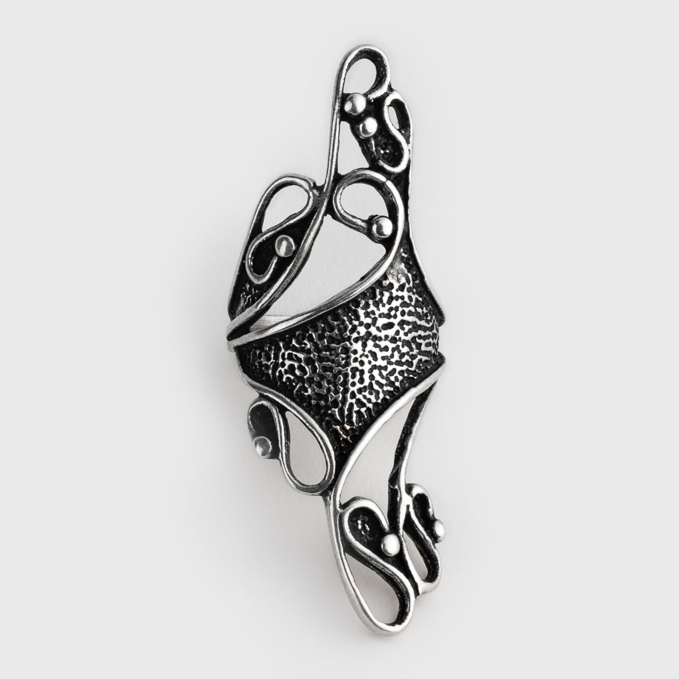 Ring med virvlar, sterling silver