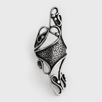 Ring med virvlar, sterling silver