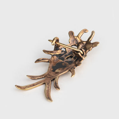Moesgard Mask Brooch, Bronze