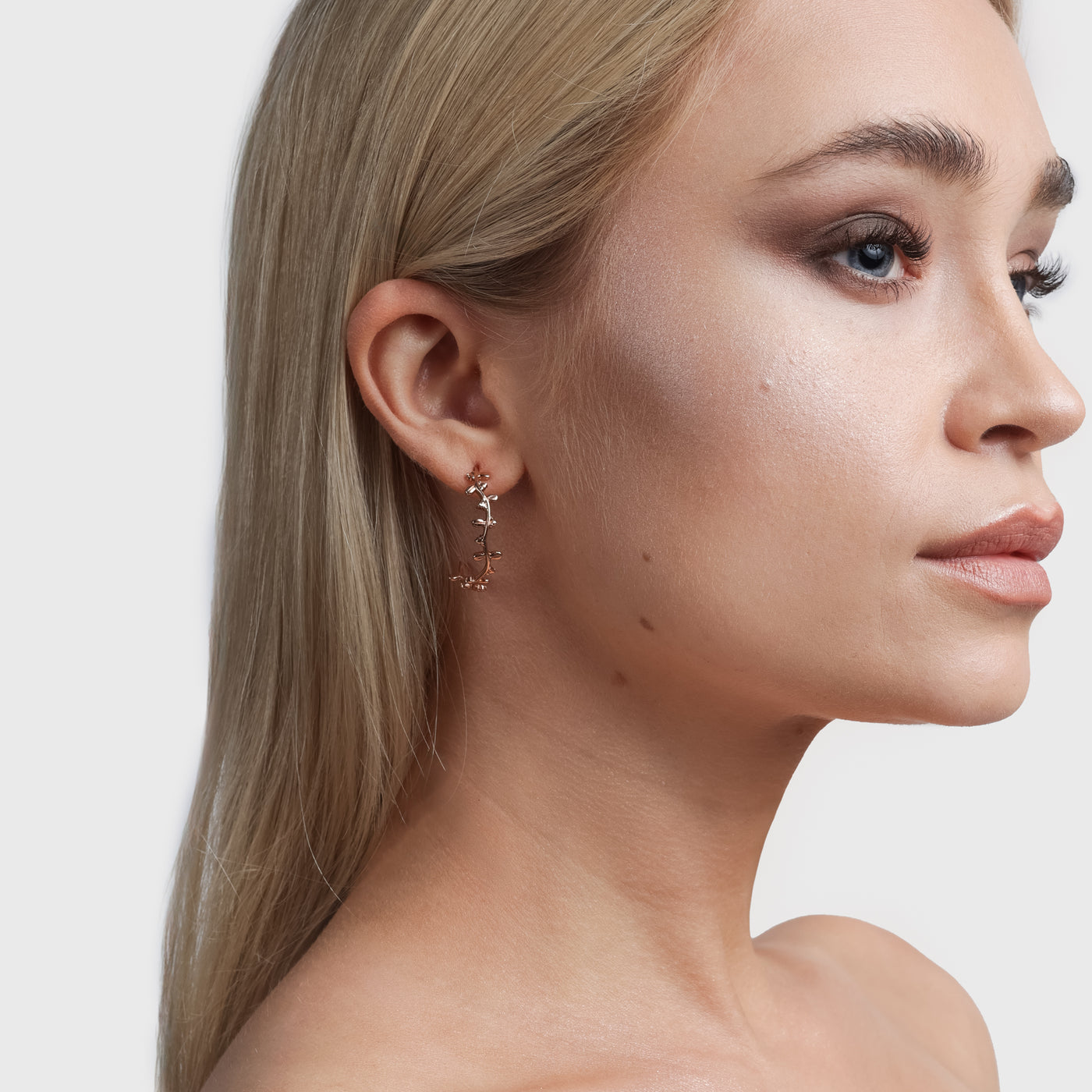 Bjarkan Earrings, Rose Gold