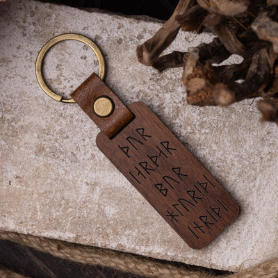 Runic Thor nyckelring, Trä