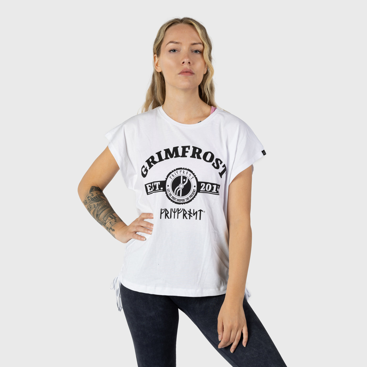 Women's Premium Drawstring Tee, Est. 2014, White