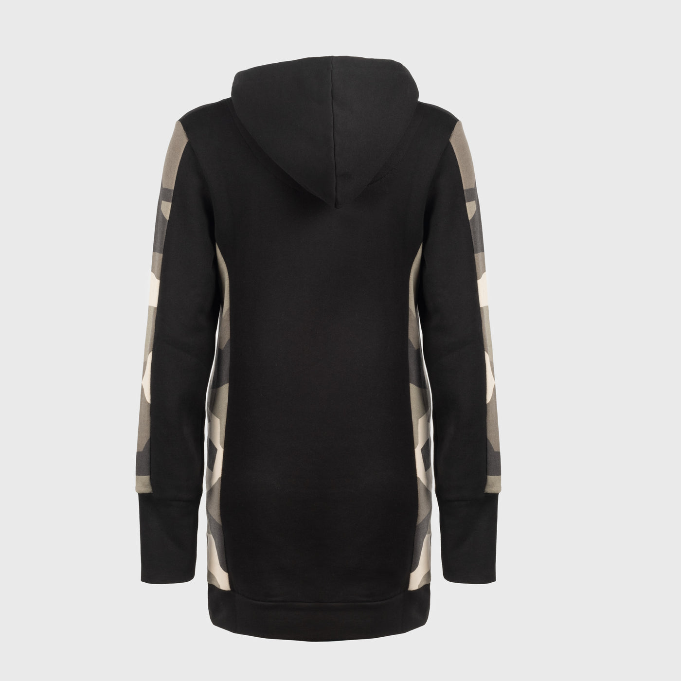 Dam Hoodie Half-Zip, Svart och Camo