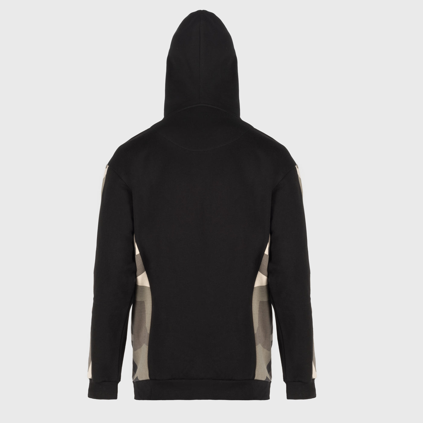 Hoodie Half-Zip, Svart och Camo