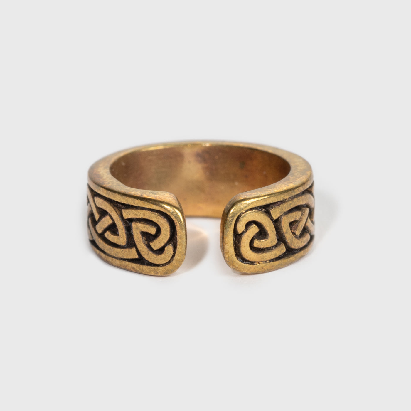 Cuff Örhänge med Knutmönster, Brons