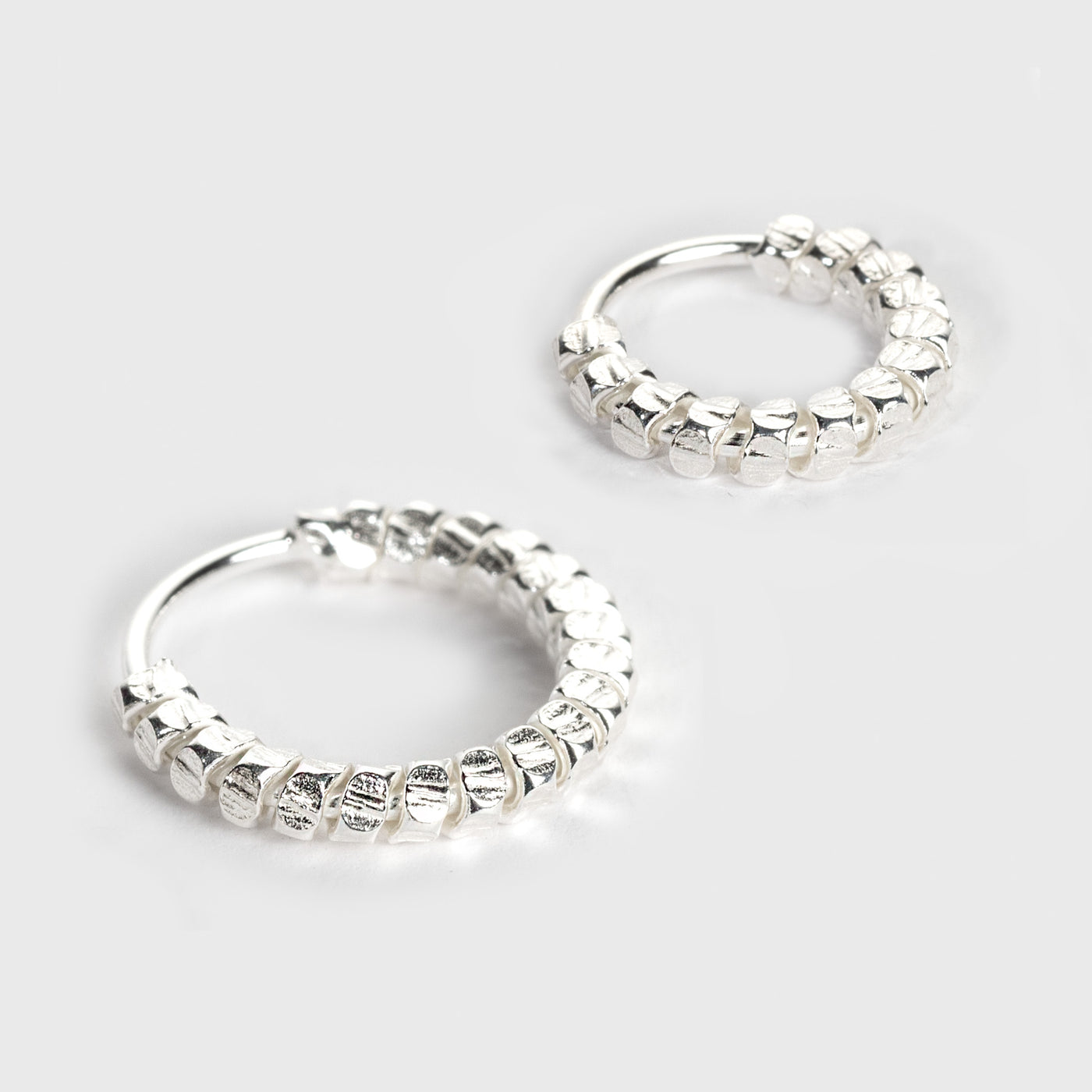 Silver Nose Ring, Segmented Design