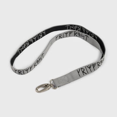 Grimfrost Woven Lanyard, White