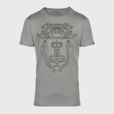 Premium Tee, Mjölnir, Grå