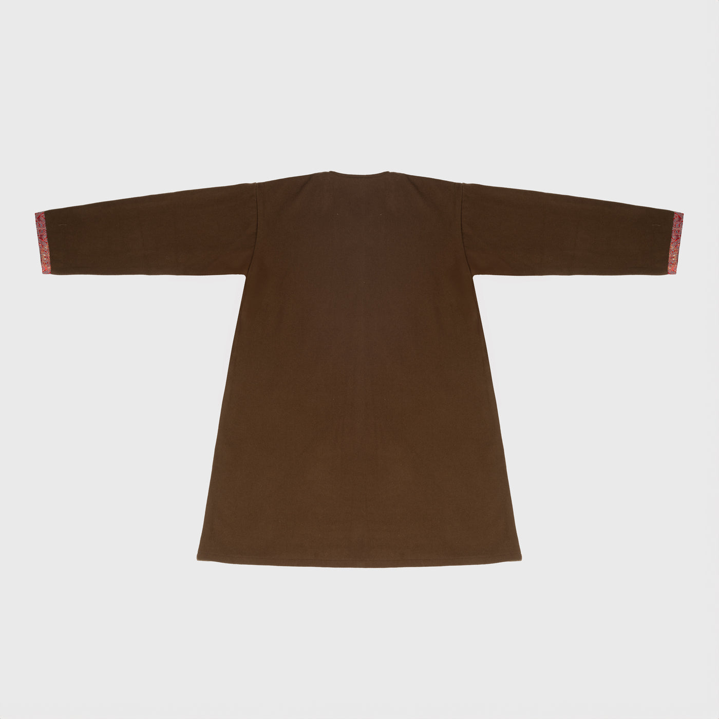 Viking Kaftan, Brown with Red Silk