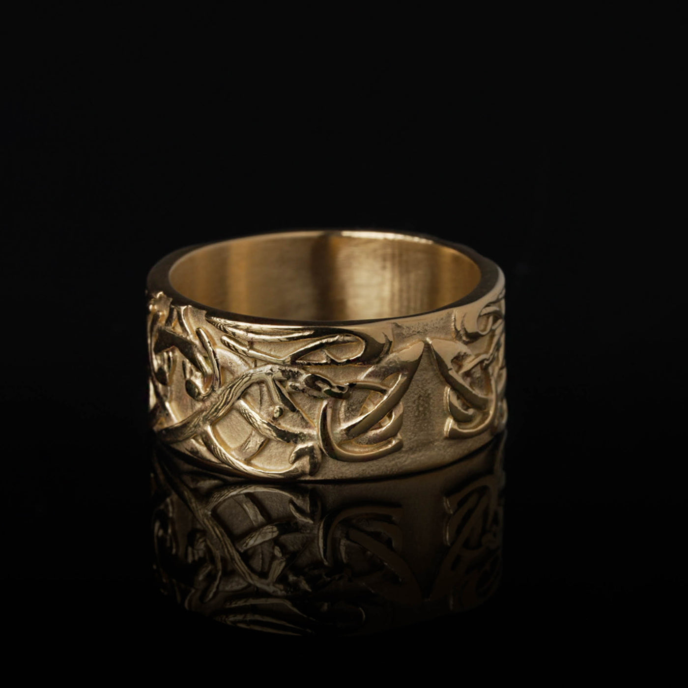 Ring, Knutmönster, Guldpläterad
