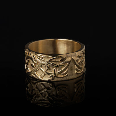 Ring, Knutmönster, Guldpläterad