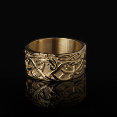 Ring, Knutmönster, Guldpläterad