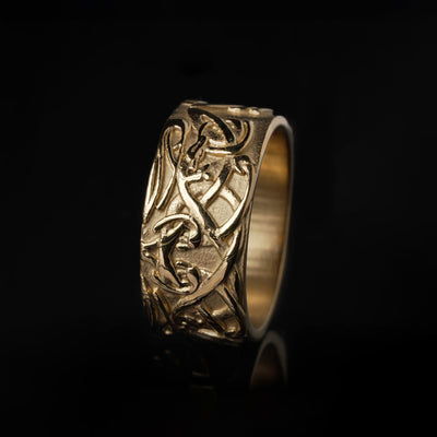 Ring, Knutmönster, Guldpläterad
