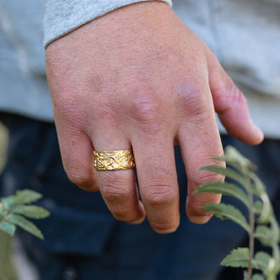 Ring, Knutmönster, Guldpläterad