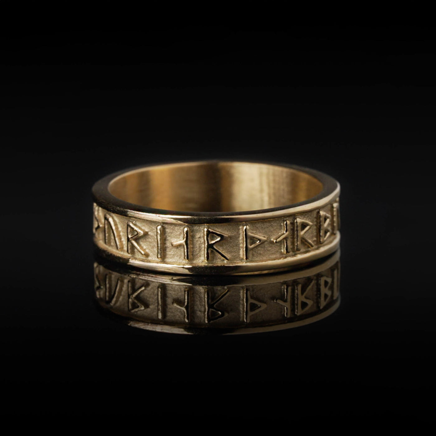 Thor Rune Band Ring, Guldpläterad