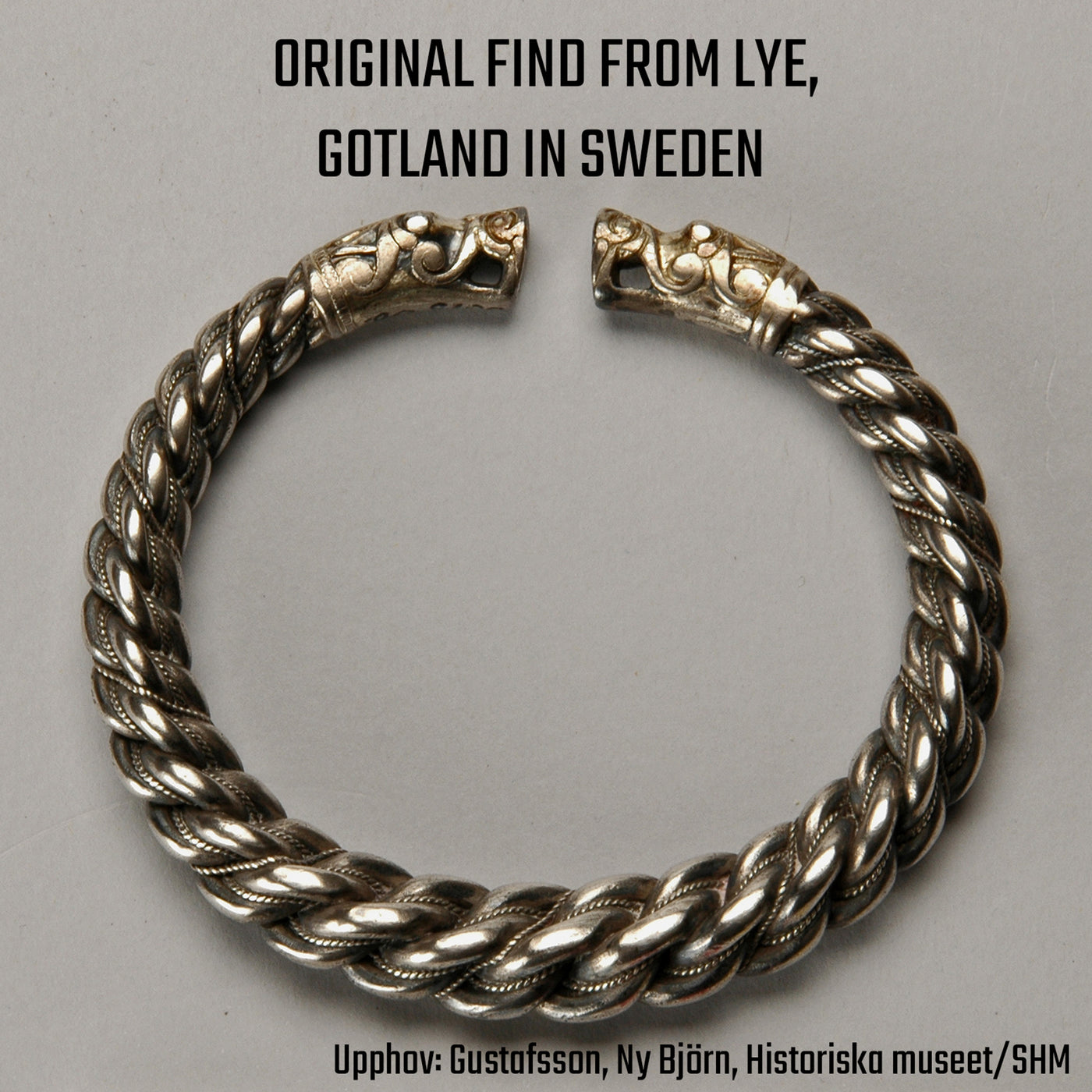 Premium Gotland-armring, Tjock, Silver