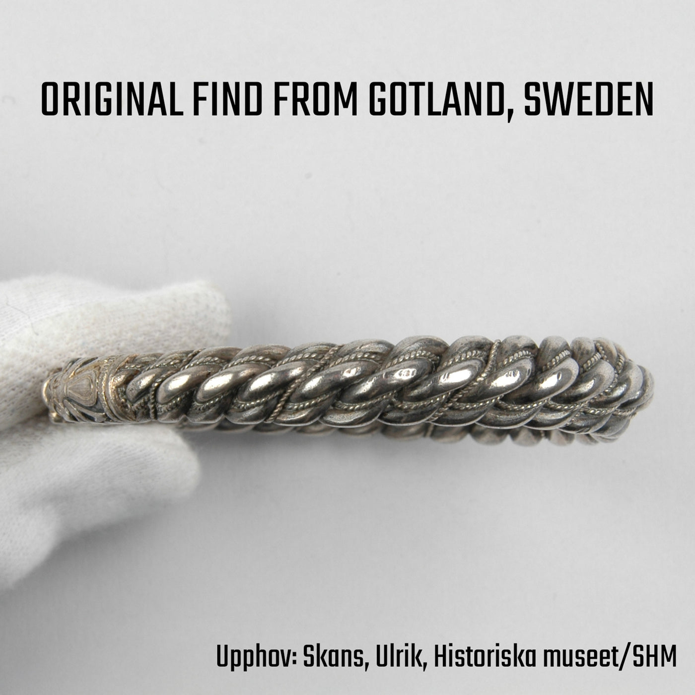 Premium Gotland-armring, Silver