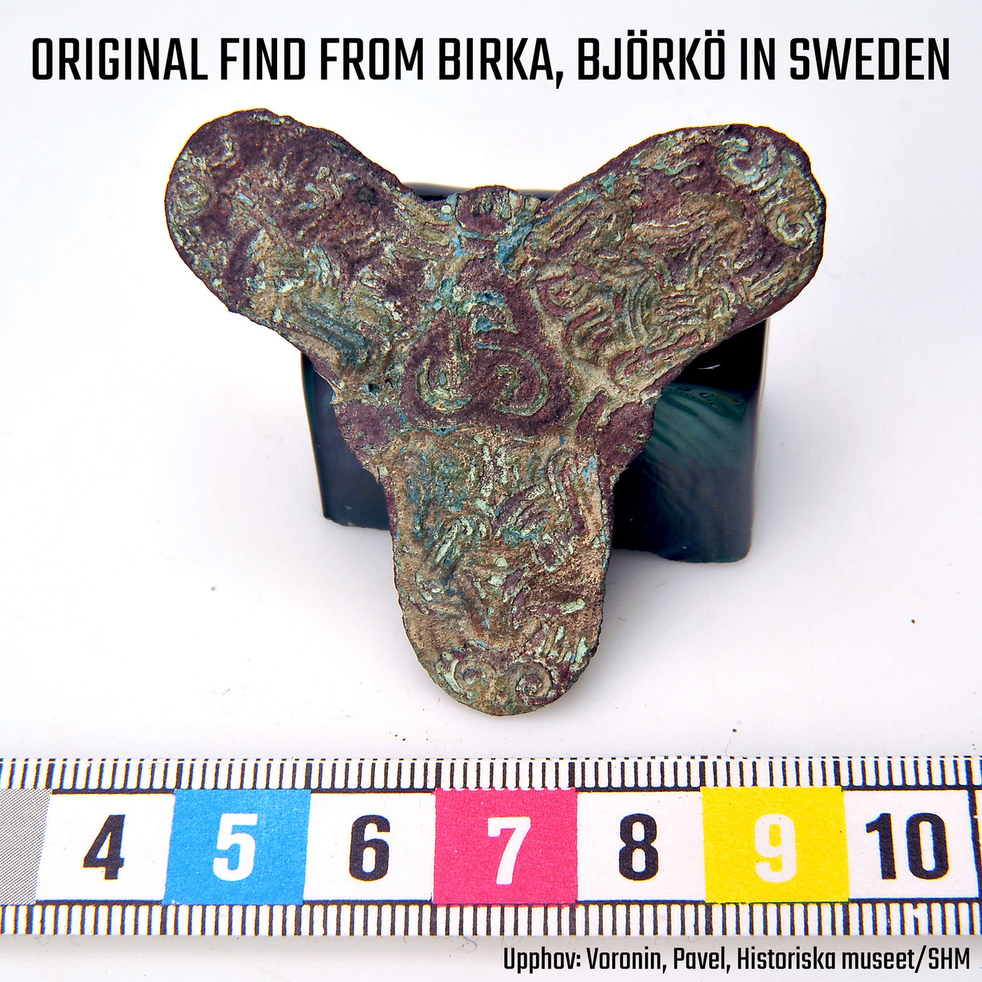 Birka treklöverbrosch, Brons