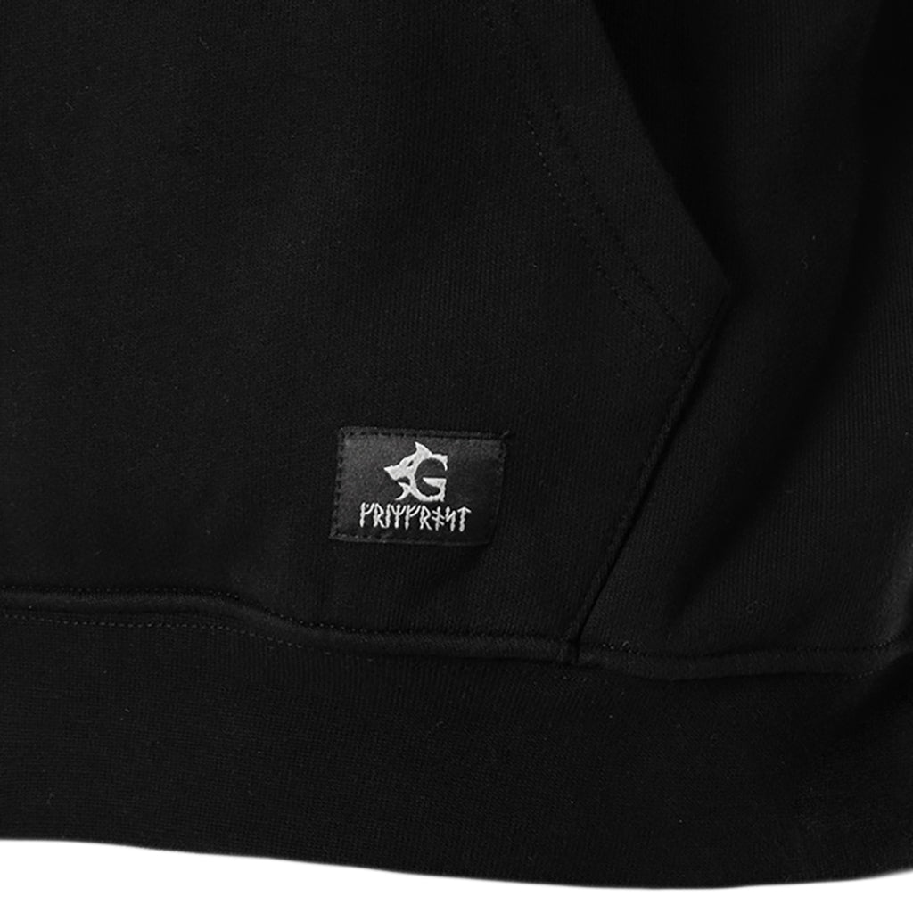 Classic Hoodie, Big Logo, Svart