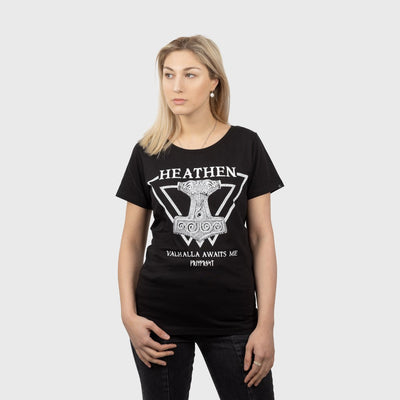 Premium T-shirt, Heathen, Svart