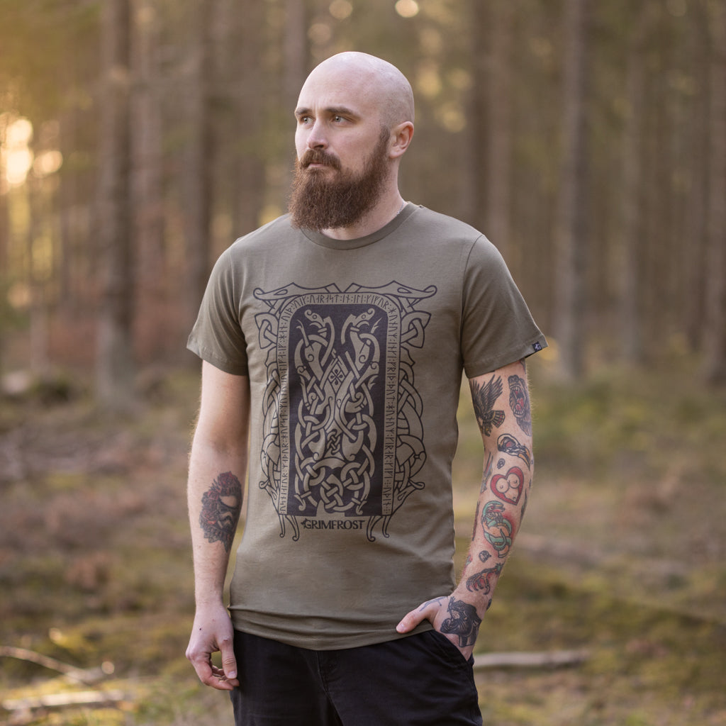 Premium Tee, Runestone, Grön