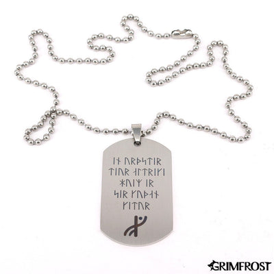 Dog Tags - Havamal Dog Tag, Stanza 76 - Grimfrost.com