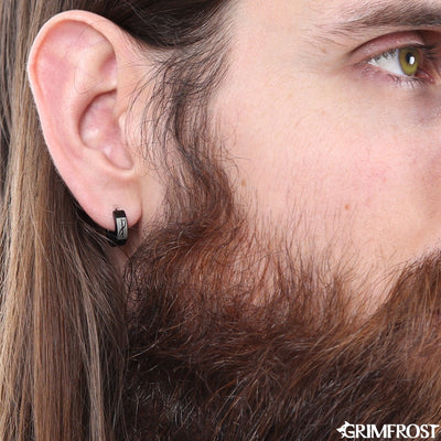 Earrings - Huggie Earring, Grimrune - Grimfrost.com