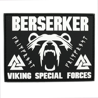 Patches - Berserker Morale Patch, PVC Velcro, Black - Grimfrost.com