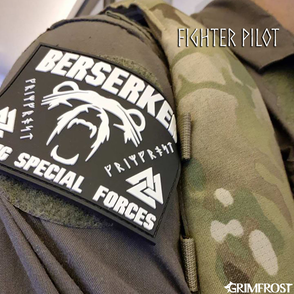 Patches - Berserker Morale Patch, PVC Velcro, Black - Grimfrost.com