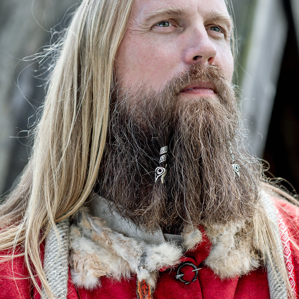 Raven Beard Ring, Silver