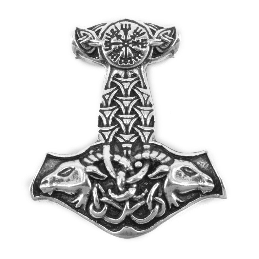 Thor's Hammers - Goats Thor's Hammer, Silver - Grimfrost.com