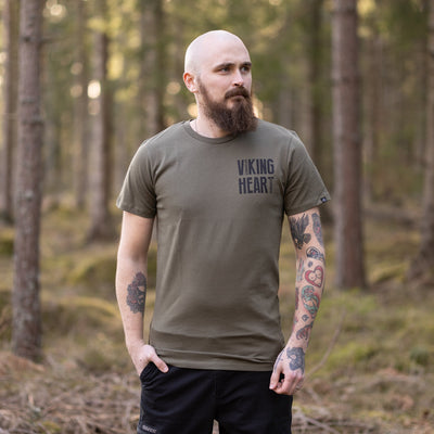 Premium Tee, Viking Heart, Grön