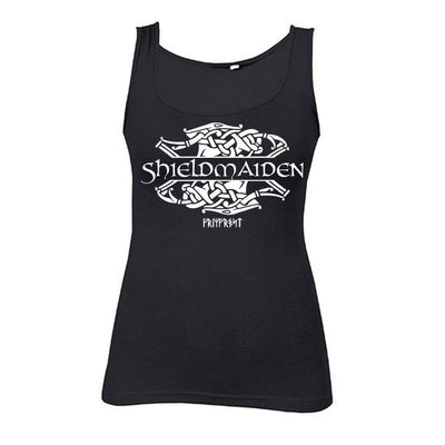 Tank Tops - Women's Tank Top, Shieldmaiden, Black - Grimfrost.com