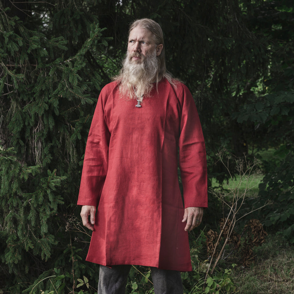 Viking Linen Tunic, Red