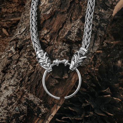 Neck Chains - Asgard Wolf Chain, Silver - Grimfrost.com