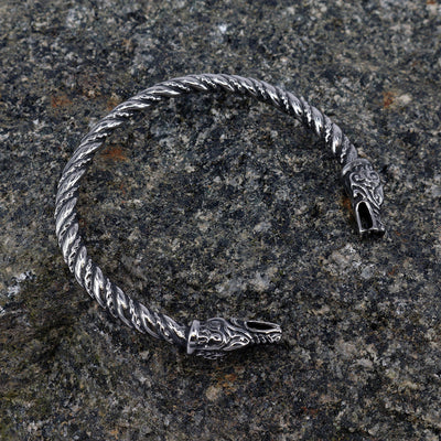 Arm Rings - Lindworm Armring, Stainless Steel - Grimfrost.com