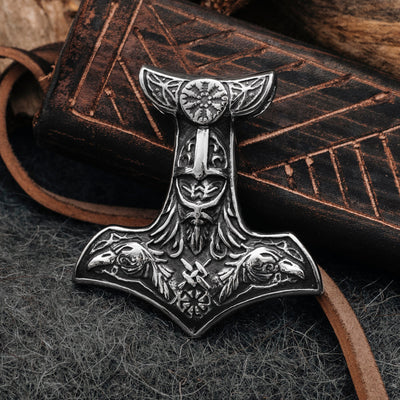 Thor's Hammers - Ravens Hammer, Stainless Steel - Grimfrost.com