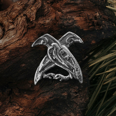 Pendants - Huginn & Muninn Pendant, Silver - Grimfrost.com