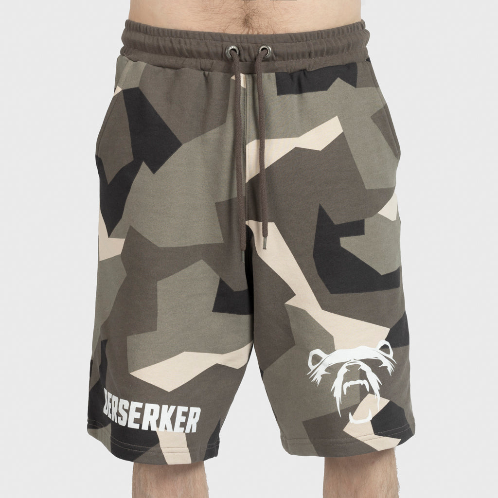 Premium Sweatshorts, Berserker, M90 Brun Camo