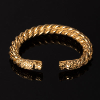 Premium Thick Gotland Armring, Gold