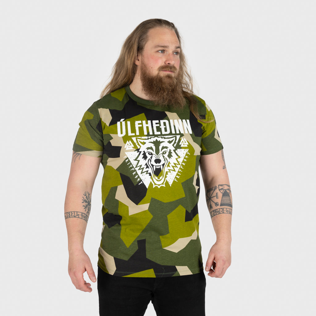 Premium t-shirt, Ulfhedinn, M90 Grön Camo