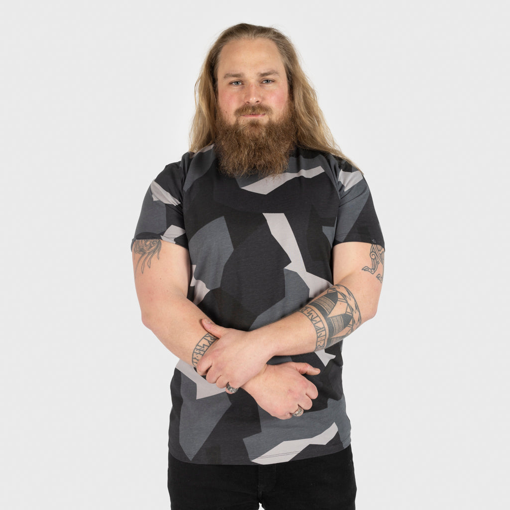 Premium t-shirt, Grimfrost, M90 Grå Camo