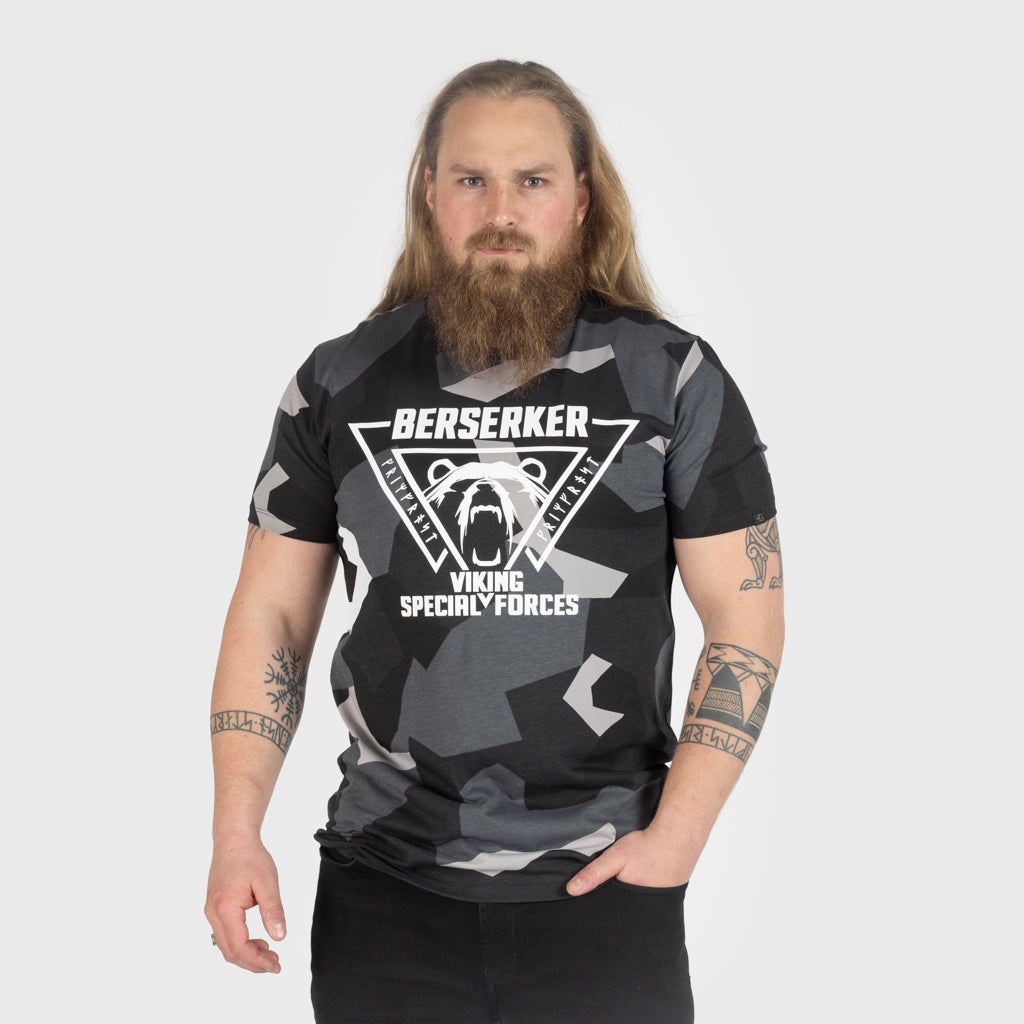 Premium t-shirt, Berserker, M90 Grå Camo