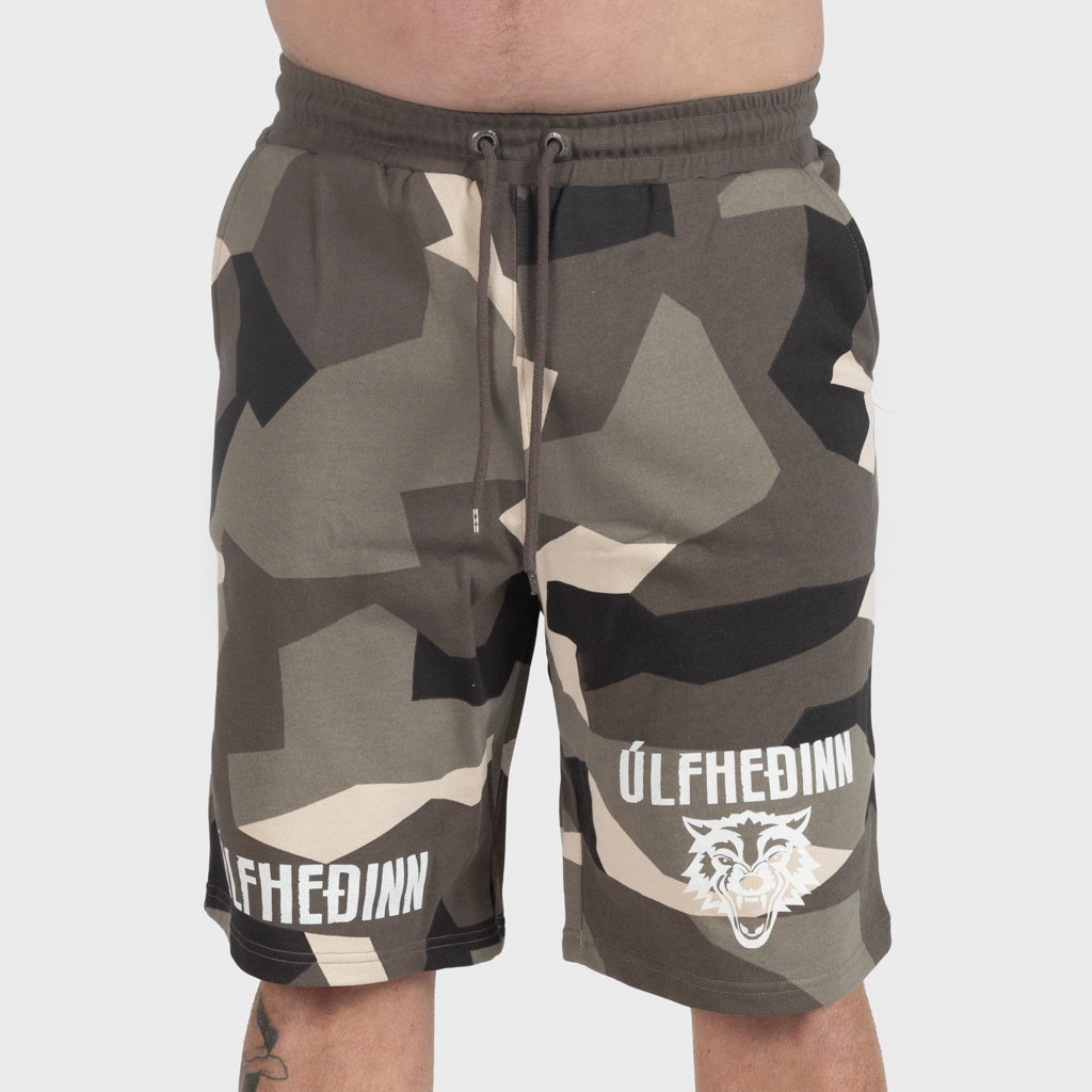 Premium Sweatshorts, Ulfhedinn, M90 Brun Camo